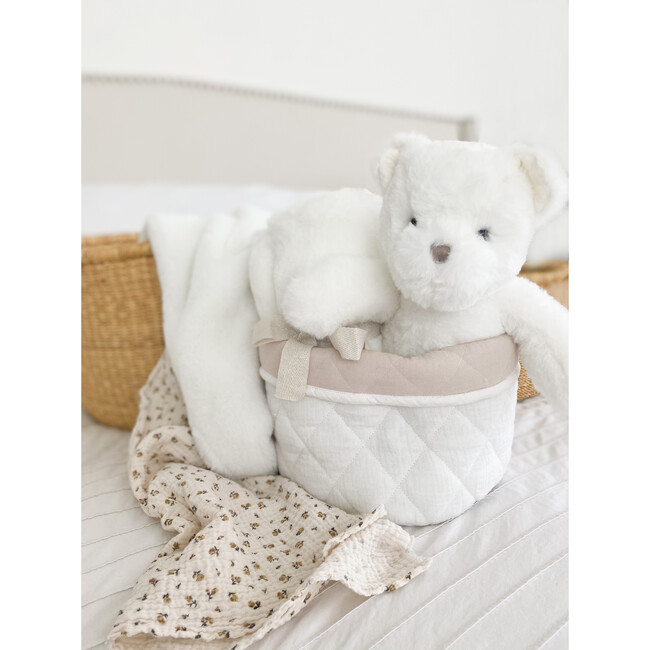 Charmante Faux Fur Blanket, White