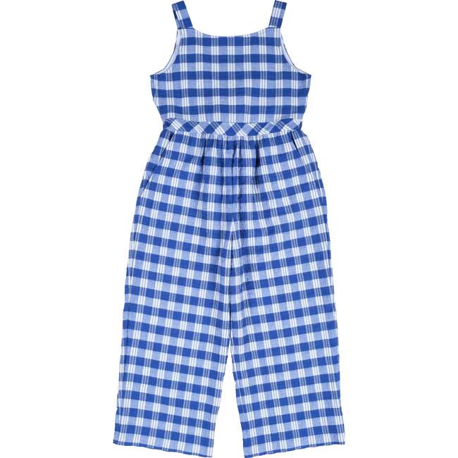 Plaid Seersucker Jumpsuit