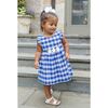 Plaid Seersucker Dress With Flowers - Dresses - 2