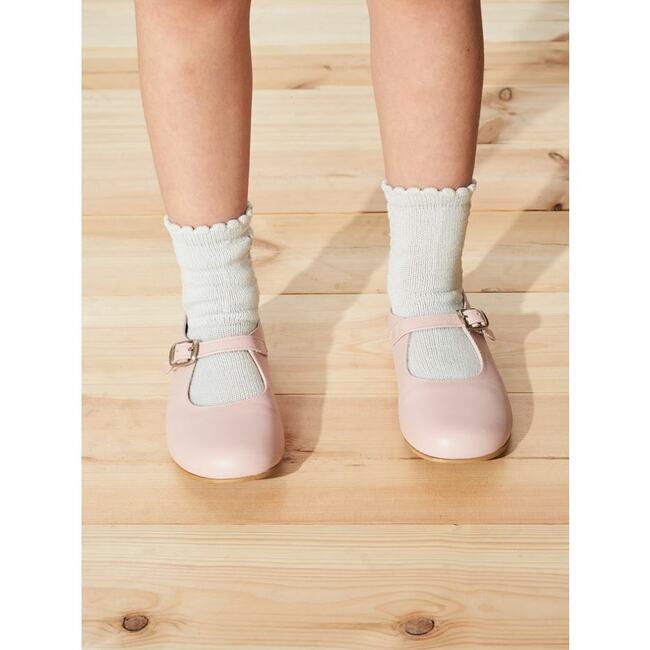 Light Pink Leather Girl Mary Jane Shoes