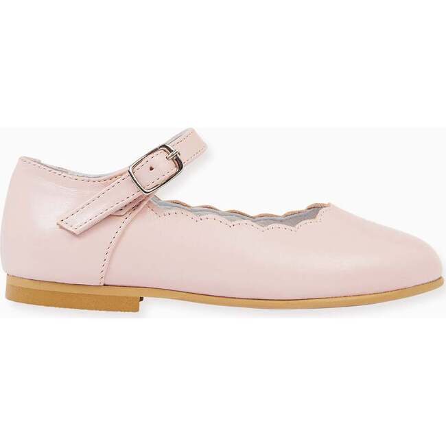 Blush Leather Girl Scallop Mary Jane Shoes - Mary Janes - 3