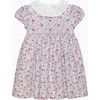 Catherine Smocked Dress, Pink Floral - Dresses - 1 - thumbnail