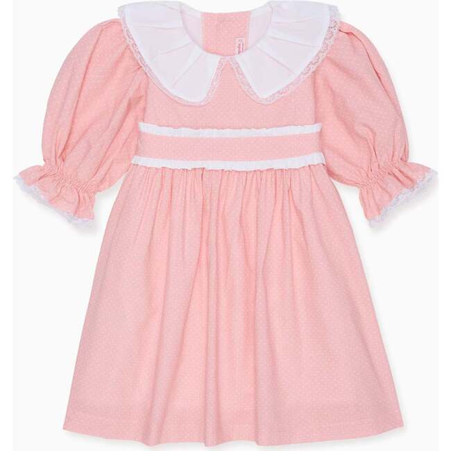 Pink Polka Dot Viviana Girl Dress - Dresses - 1