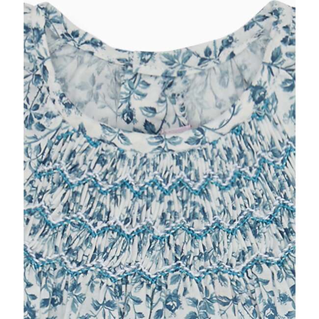 Patty Baby Girl Hand Smock Set, Blue - Mixed Apparel Set - 4