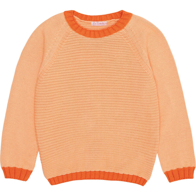 Lorca Cotton Knit Jumper, Peach - Sweaters - 1