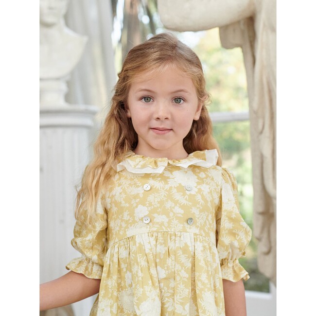 Abigail Floral Dress, Yellow - Dresses - 2
