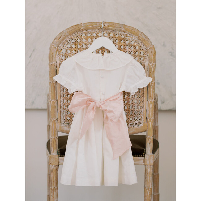 Vega Ceremony Dress with Silk Sash, Pink