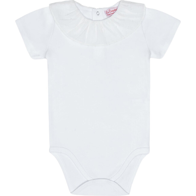 Pluma Cotton Baby Body Vest, White - Onesies - 1