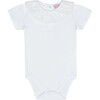 Pluma Cotton Baby Body Vest, White - Onesies - 1 - thumbnail