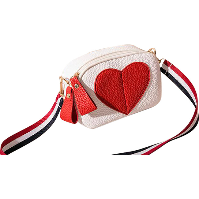 Boxed Heart Bag, White - Bags - 1