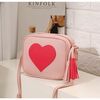 Pink Messenger Big Heart Crossbody Bag - Bags - 2