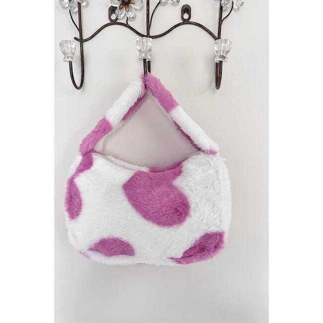 Furry Heart Hobo Bag
