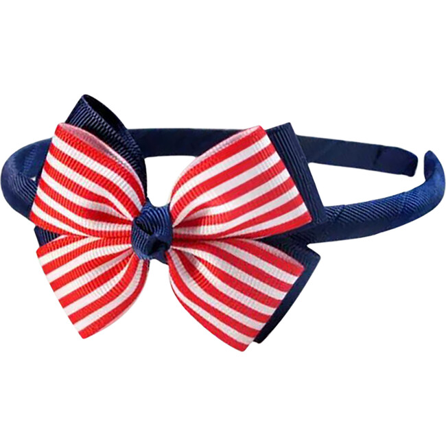 Bow Headband, Red/White/Blue