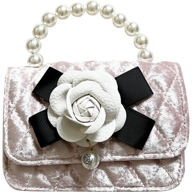 Velvet Peony Purse, Pink