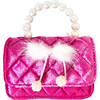 Hot Pink Velvet Fur Bow Purse - Bags - 1 - thumbnail