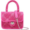 Knit Fabric Junior Purse, Hot Pink - Bags - 1 - thumbnail