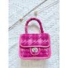 Knit Fabric Junior Purse, Hot Pink - Bags - 2