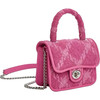 Knit Fabric Junior Purse, Hot Pink - Bags - 3