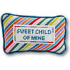 Sweet Child Of Mine Mini Needlepoint Pillow, Blue, Green, Red, Orange, Yellow - Decorative Pillows - 1 - thumbnail