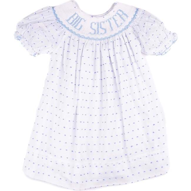 Big Sister Dress, Blue Swiss