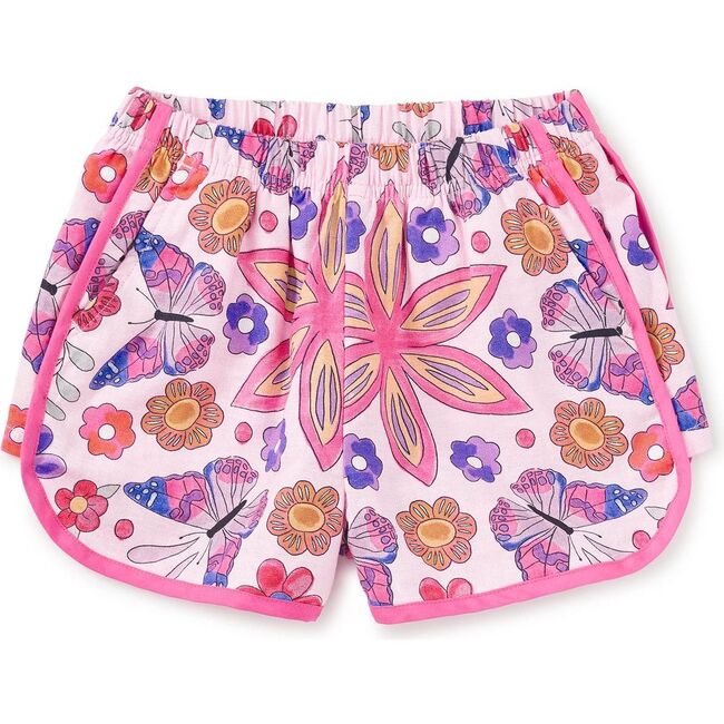 Woven Dolphin Shorts, Butterfly Tile