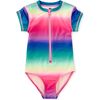 Rash Guard One-Piece Swimsuit, Rio de Janeiro Rainbow - One Pieces - 1 - thumbnail