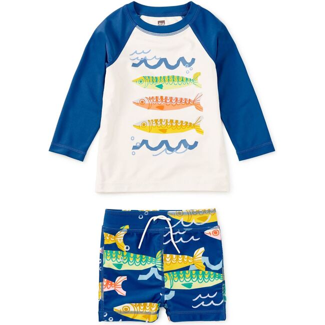 Rash Guard Baby Swim Set, Chalk