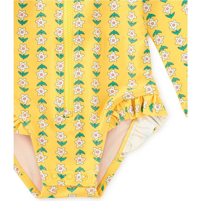 Rash Guard Baby Swimsuit, Vintage Floral Tile