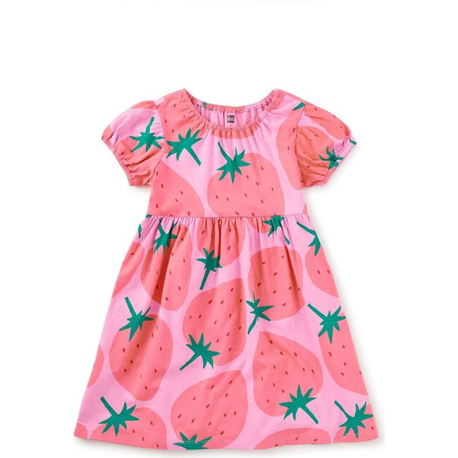 Puff Sleeve Empire Dress, Fresas Favoritas