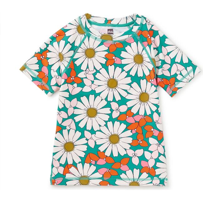 Short Sleeve Rash Guard, Daisy Deluxe