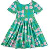 Short Sleeve Ballet Dress, Carnation Floral - Dresses - 1 - thumbnail
