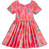 Short Sleeve Ballet Dress, Poppy Poppies - Dresses - 2