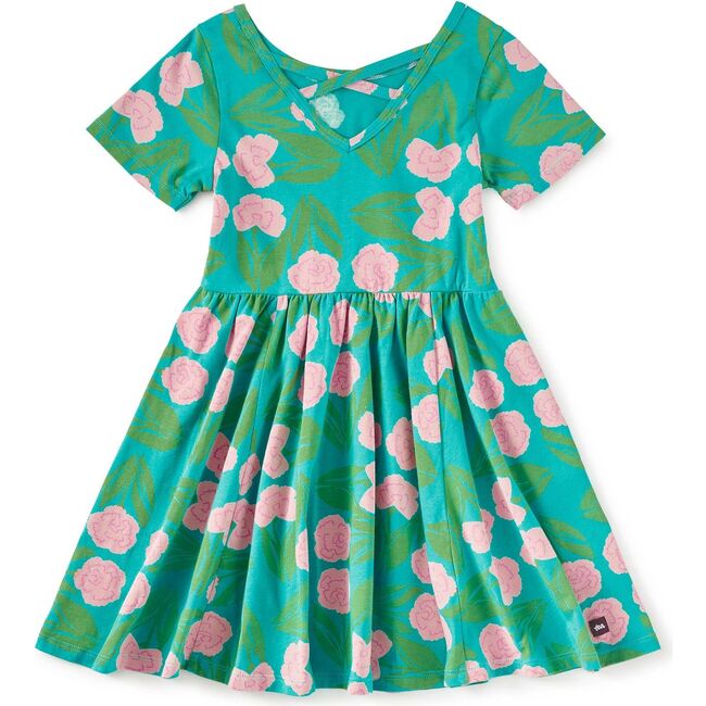Short Sleeve Ballet Dress, Carnation Floral