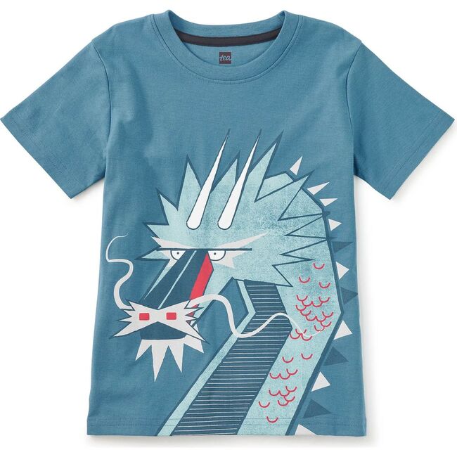 Scottish Dragon Graphic Tee, Aegean Blue