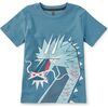 Scottish Dragon Graphic Tee, Aegean Blue - T-Shirts - 1 - thumbnail