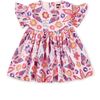 Ruffle Sleeve Baby Dress Set, Butterfly Tile - Dresses - 2