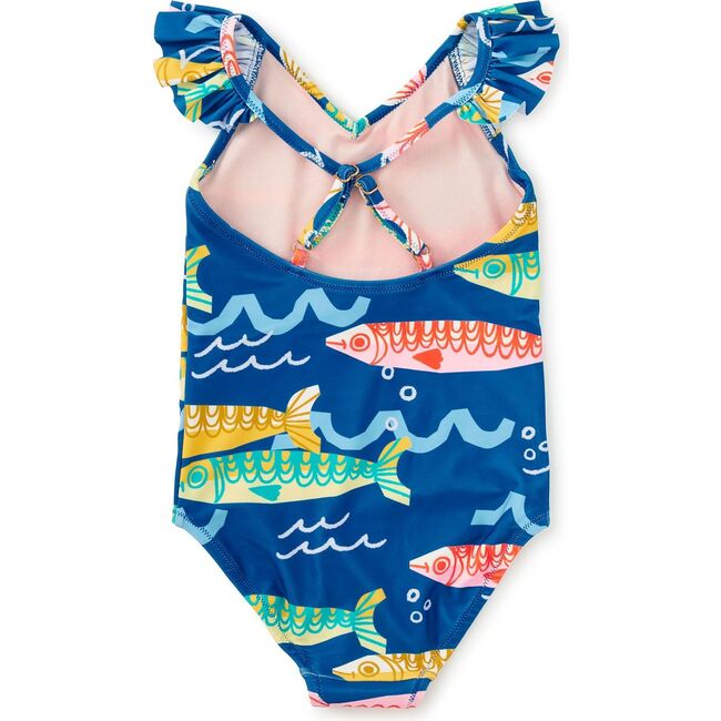 Ruffle One-Piece Swimsuit, Sardinas del Mar