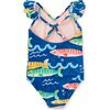 Ruffle One-Piece Swimsuit, Sardinas del Mar - One Pieces - 2