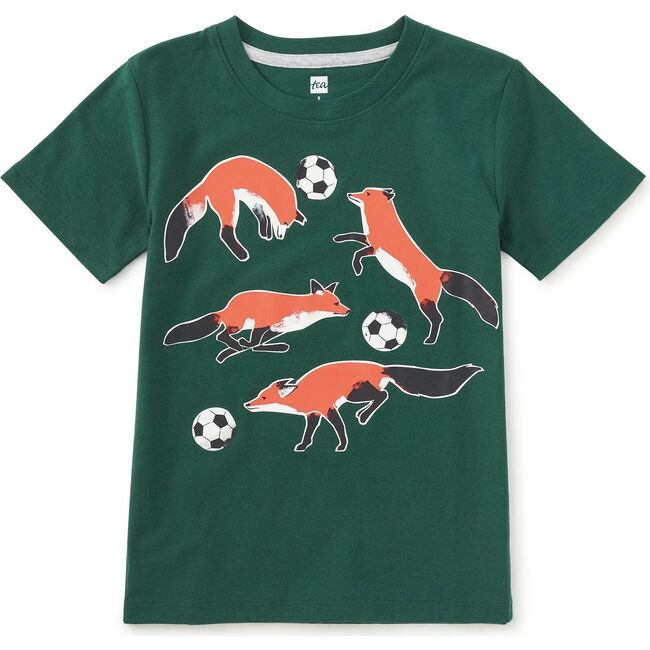 Footie Fox Graphic Tee, Pineneedle