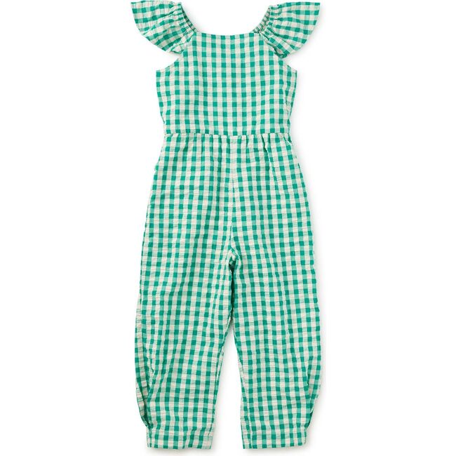 Flutter Strap Jumpsuit, Garden Party Check