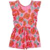 Flutter Sleeve Romper, Poppy Poppies - Rompers - 2 - thumbnail