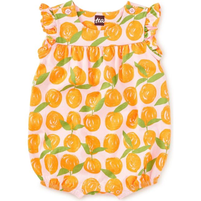 Flutter Baby Romper, Valencia Orange