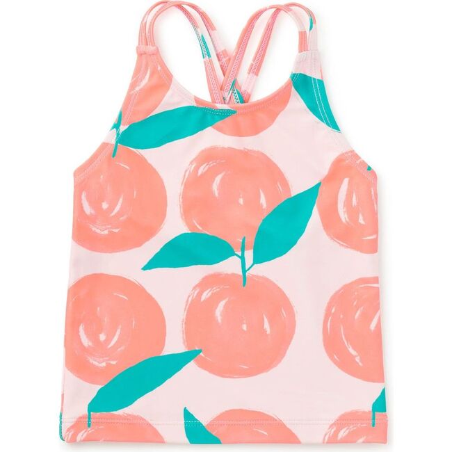 Cross Back Tankini Top, Valencia Orange