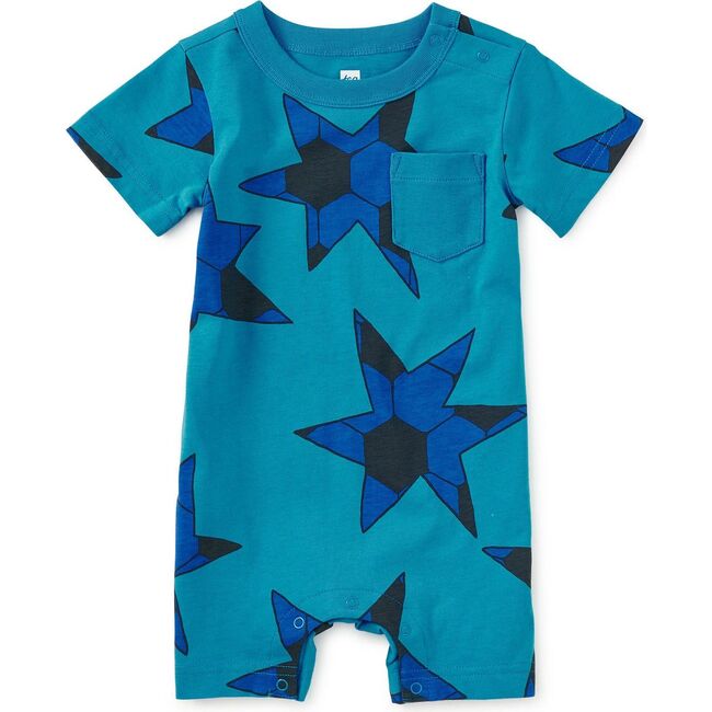 Pocket Shortie Baby Romper, Soccer Stars