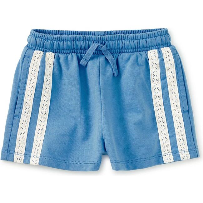 Crochet Sporty Shorts, Blue Orchid