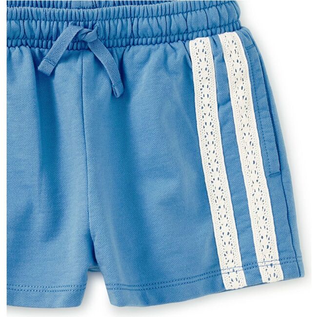 Crochet Sporty Shorts, Blue Orchid