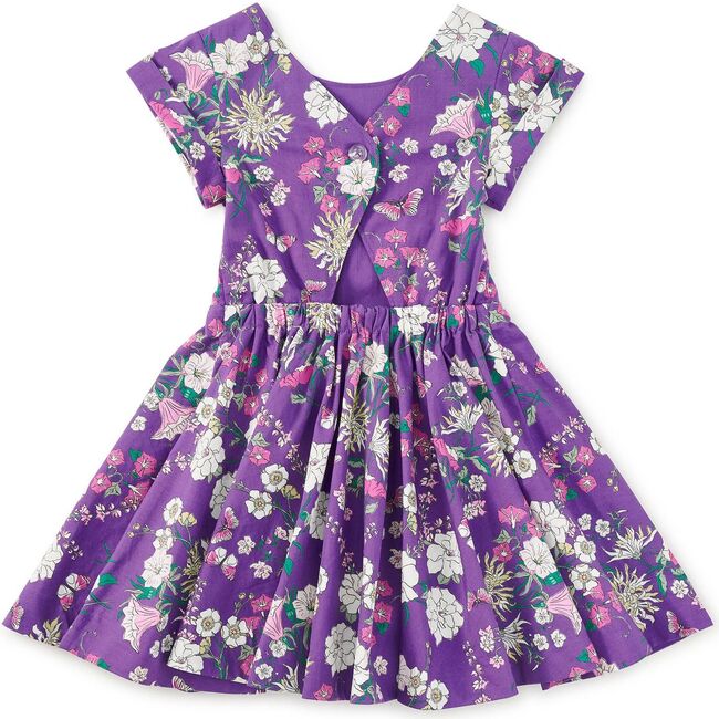 Button Back Skirted Dress, Portuguese Floral