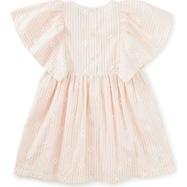 Butterfly Sleeve Twirl Dress, Floral Stripe