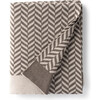 Zima Herringbone Throw Taupe - Throws - 2 - thumbnail