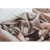 Transfer Flower Knit Baby Blanket, Stone - Blankets - 2